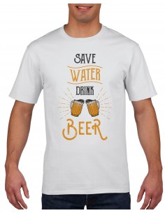 Koszulka męska Oszczędzaj wodę pij piwo